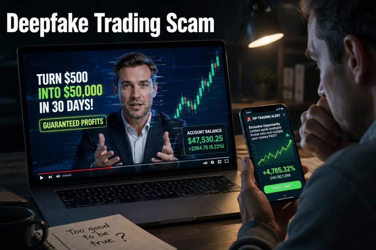 Arnaque trading deepfake : faux médias et célébrités