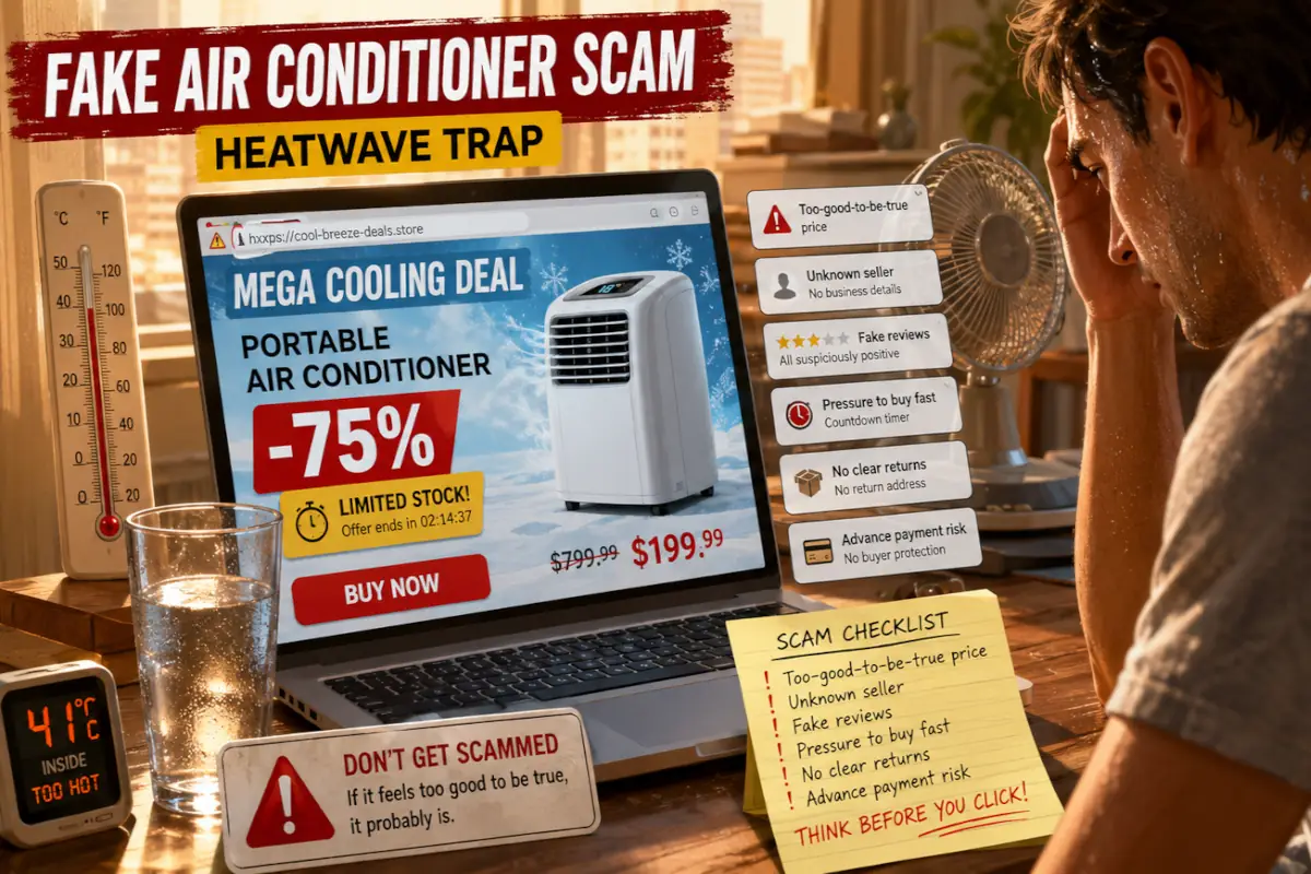 Faux climatiseurs en ligne : attention aux arnaques