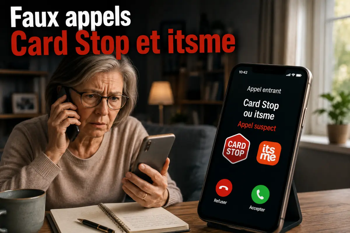 Belgique : Faux appels Card Stop et itsme