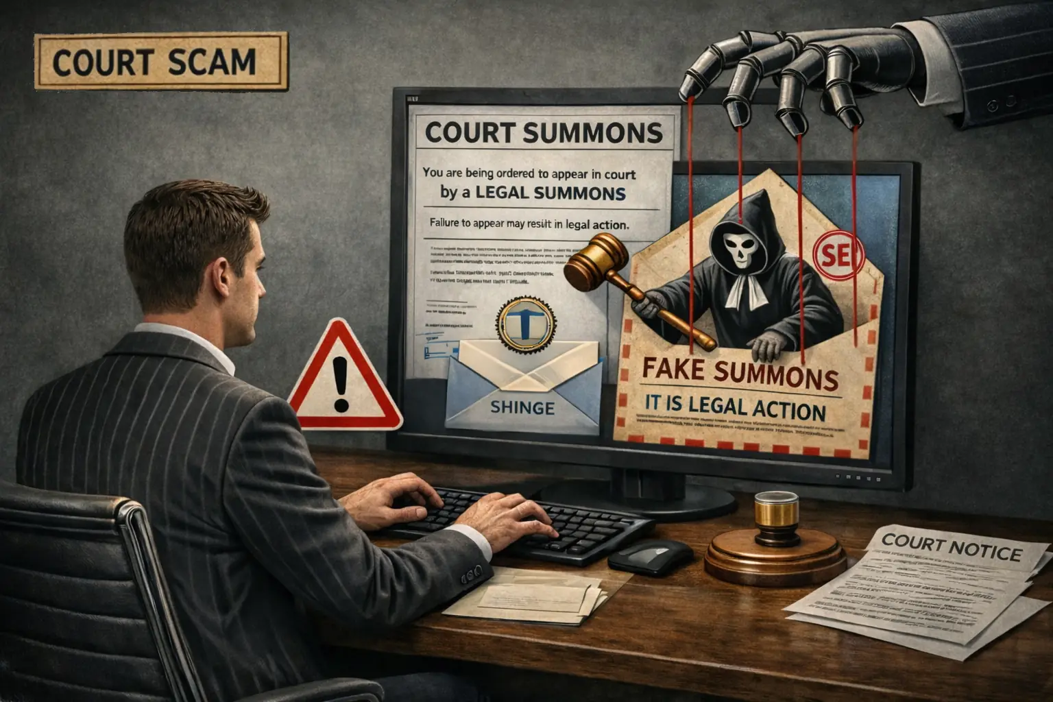 Fausse convocation judiciaire par e-mail – des escrocs usurpent la Justice et la Gendarmerie pour intimider leurs victimes