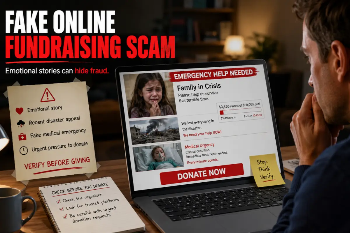 fake online fundraiser