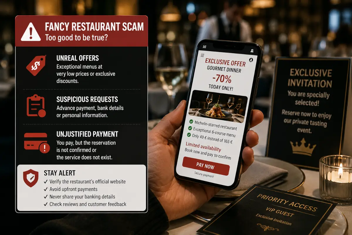 Arnaque aux grands restaurants : les signaux d’alerte