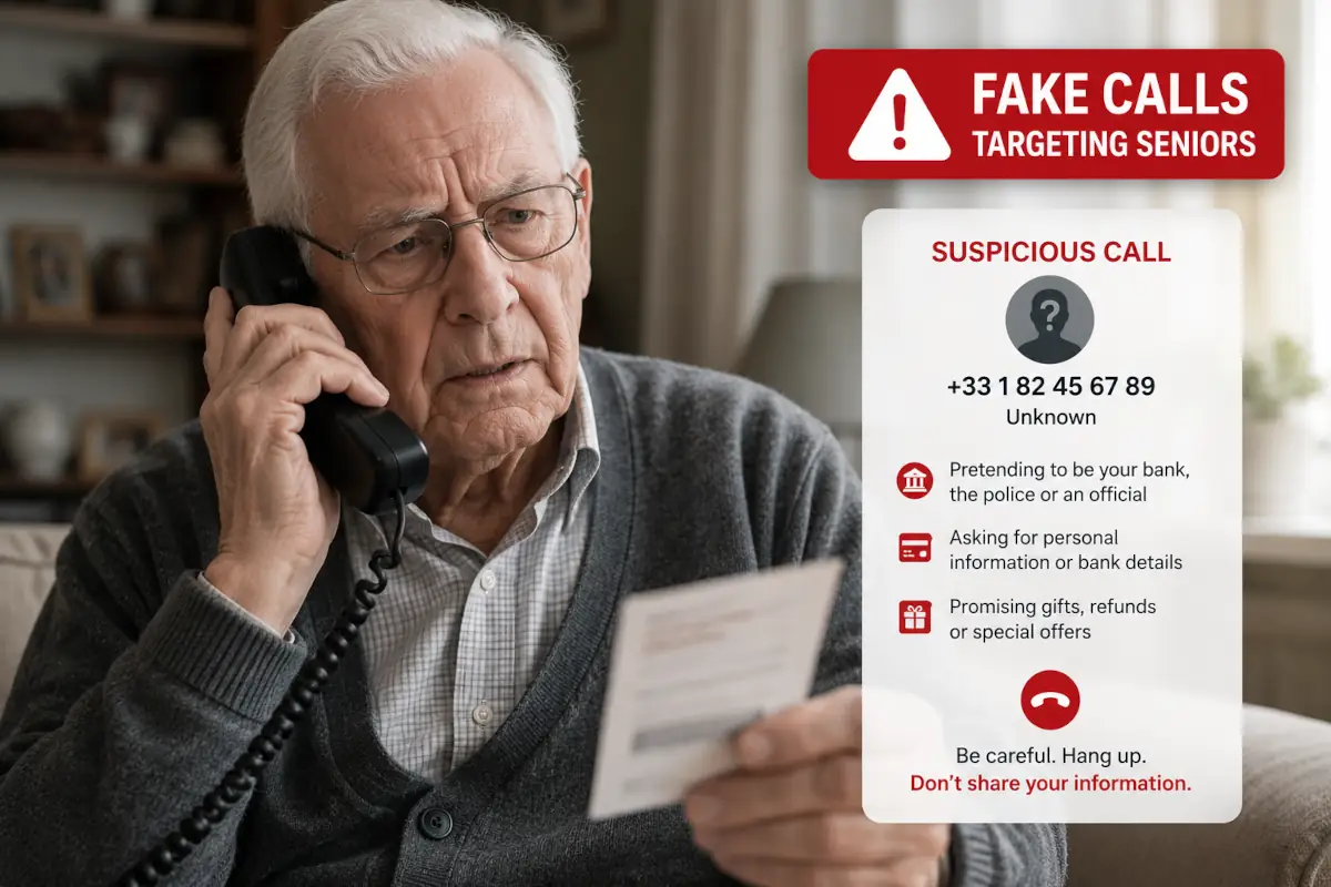 senior ontvangt een verdacht telefoontje