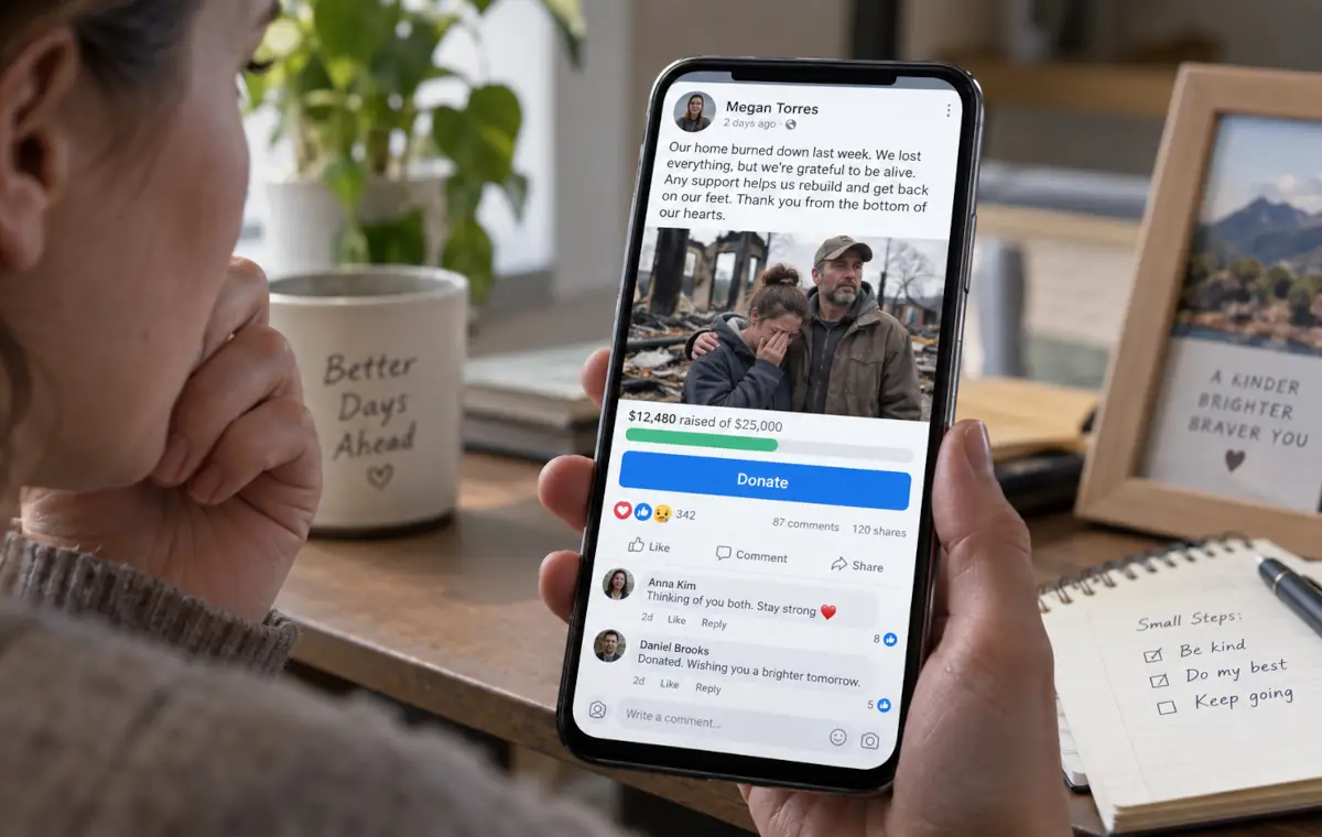 Un message de collecte émotionnel diffusé sur les réseaux sociaux