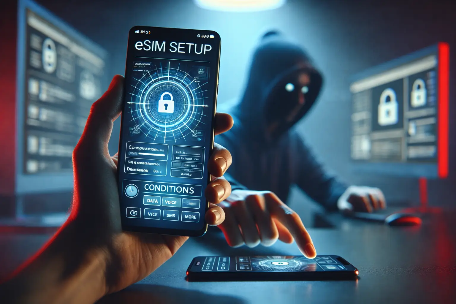 Smartphone richtet eine eSIM auf verdächtige Weise ein