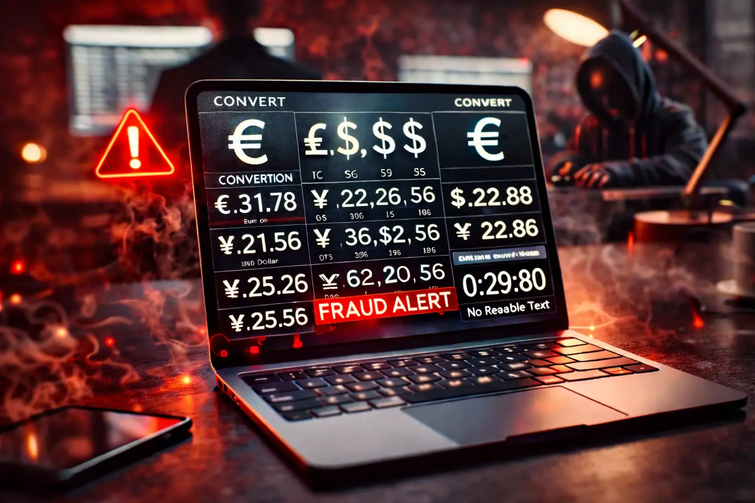 ordinateur affichant une plateforme de trading de devises suspecte