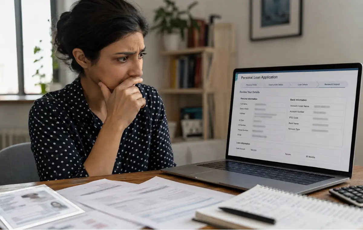 Pedido de empréstimo online preenchido com informações roubadas