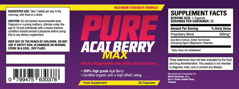 pure-acai-berry-max ingredients