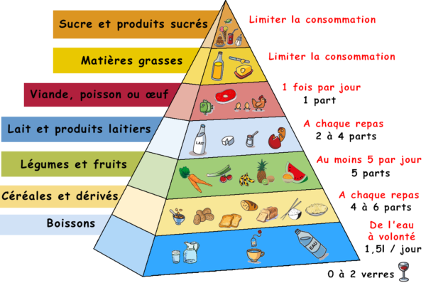 pirámide alimentaria para una dieta equilibrada