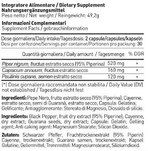 Piperina Ultra Plus Ingredients